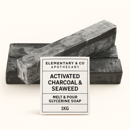 Glycerine Soap Melt & Pour Activated Charcoal & Seaweed