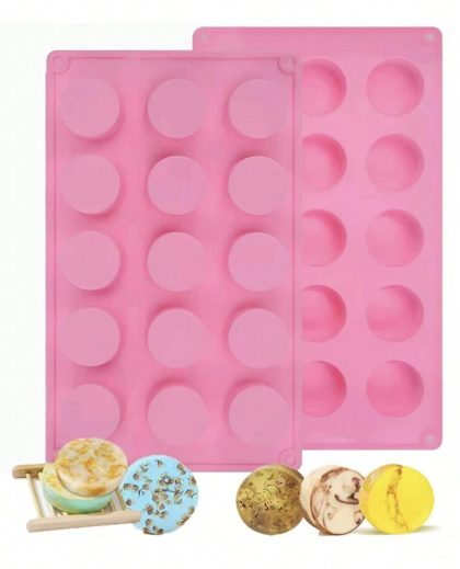 Soap Mould 15 Cavity Round Silicone