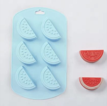Soap Mould 6 Cavity Watermelon Silicone