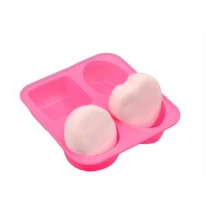 Square, heart, oval and round silicone soap mould