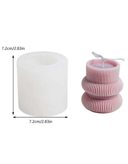 Geometric Striped Cylinder Rotating Pillar
