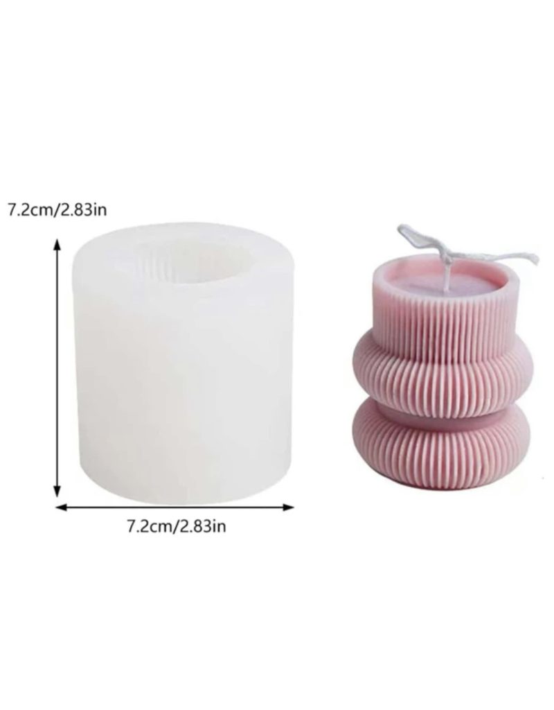 Geometric Striped Cylinder Rotating Pillar