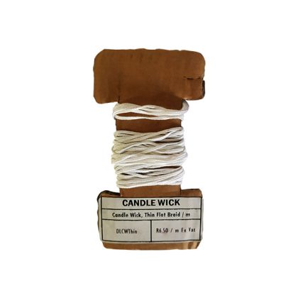 Candle Wick Thin Flat Braid per Meter
