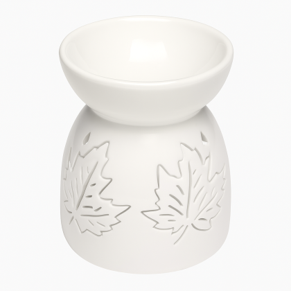 Ceramic Fragrance Burner: White Maple Leaf