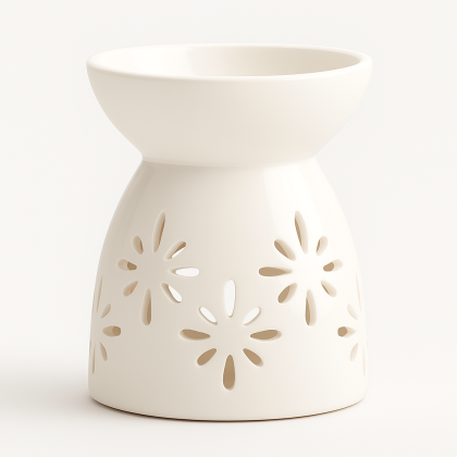 Ceramic Fragrance Burner: White Snowflake
