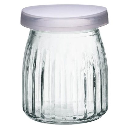 Classic Stripe Glass Jar with Snap Cap 8cm 120ml