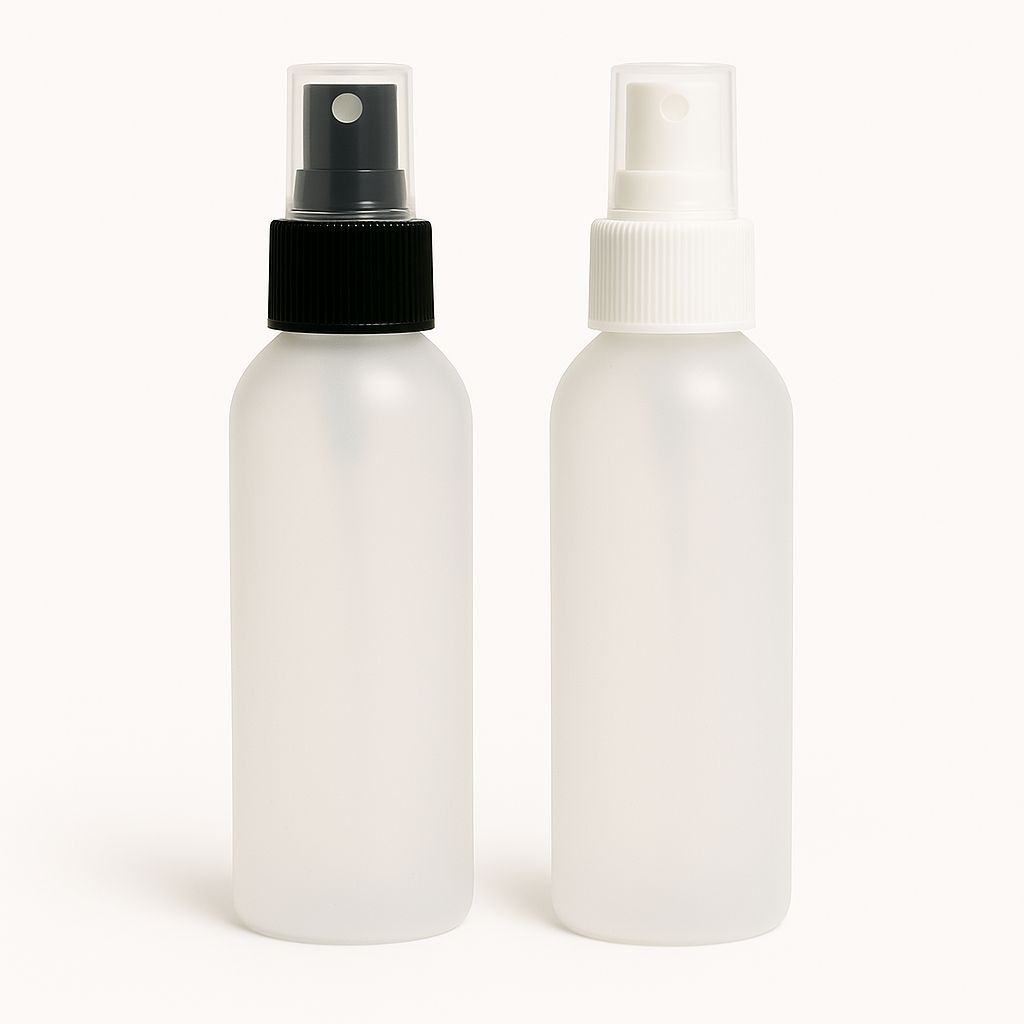 HDPE Bottle 125ml Brooke Natural with Spray Atomiser