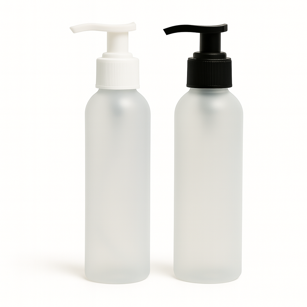 HDPE Bottle 125ml Brooke Natural with Lotion Pump