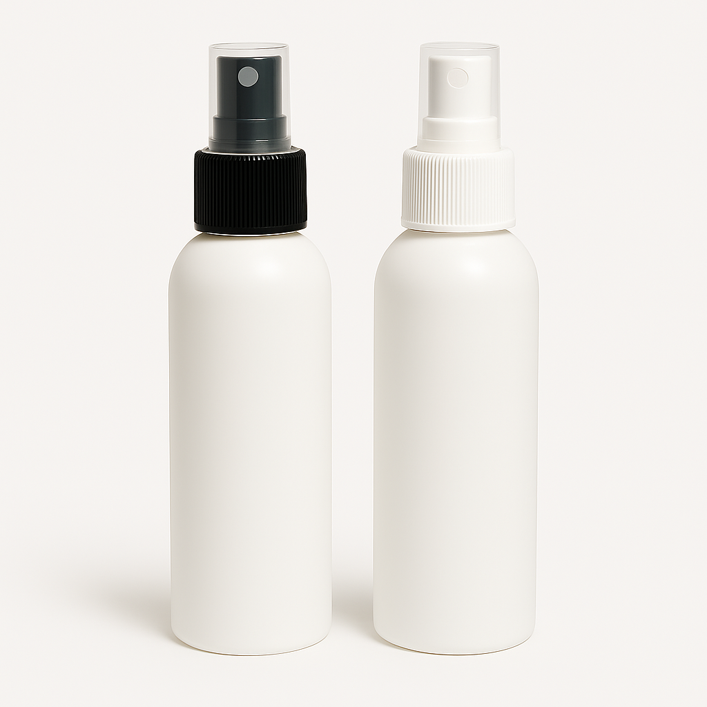 HDPE Bottle 125ml Brooke White with Spray Atomiser