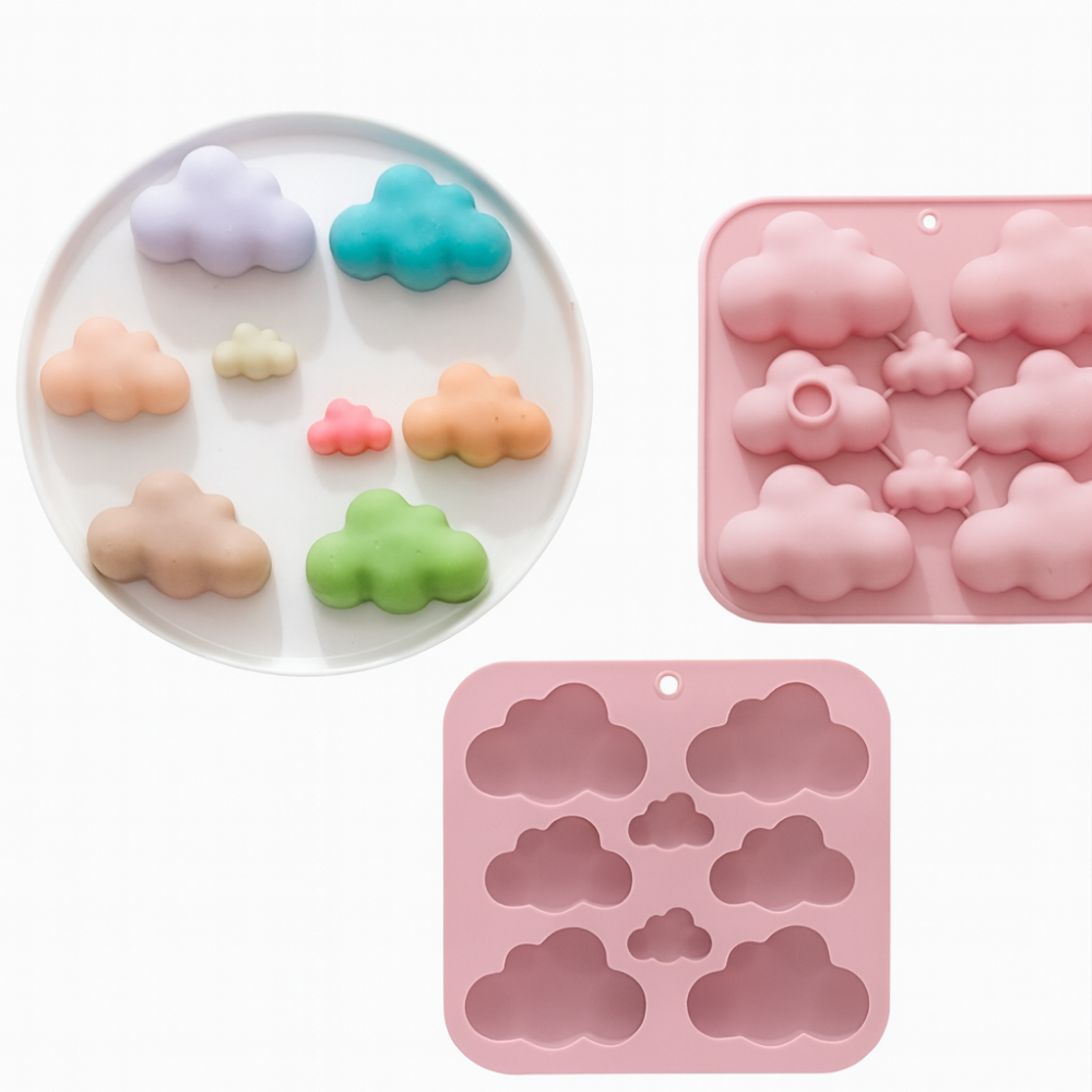 Mould Soap Silicone, Clouds 8 cavity