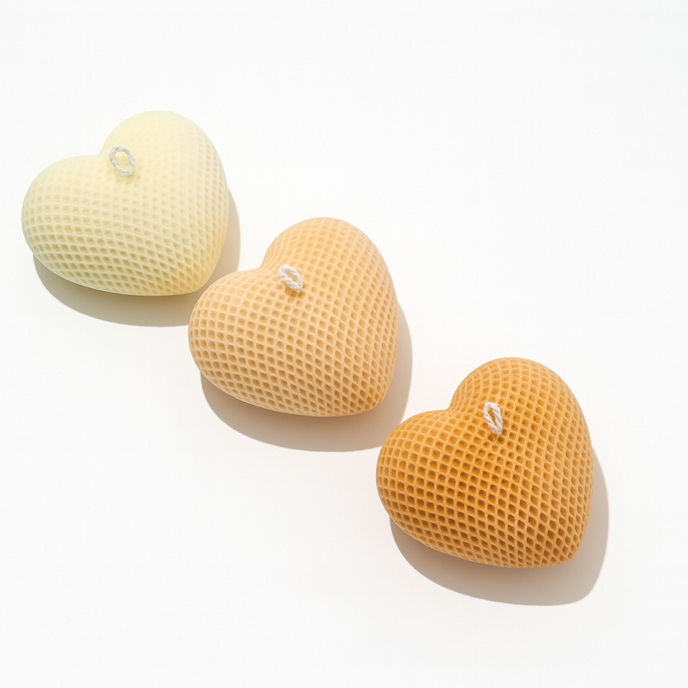 Mould Silicone, Pattern Embossed 3D Heart Mould